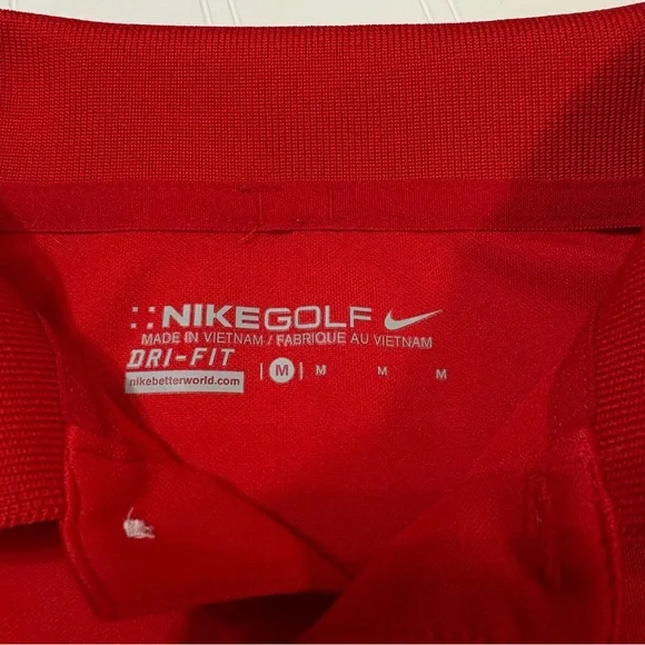 Boys Nike Golf Dri-Fit Red Polo Shirt - Picture 4 of 4